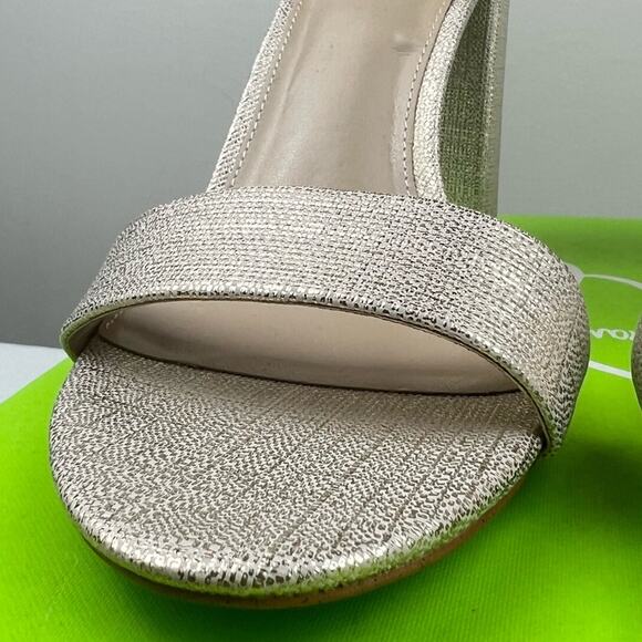 NIB Sam Edelman Yaro Block Heel Sandal Jute Gold sz 10.5 Party Cocktail Wedding - Picture 7 of 12